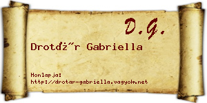Drotár Gabriella névjegykártya